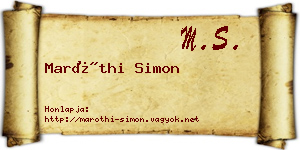 Maróthi Simon névjegykártya
